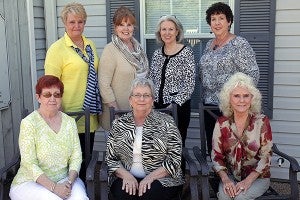 Hostesses for the 2014 Miss Mississippi Pageant are front, from left, Carole Simpson, Madge Finney and Betsey Justice. Back, from left, are Linda Banchetti, Judy Ford, Nancy Ballard and Cheri Williams.