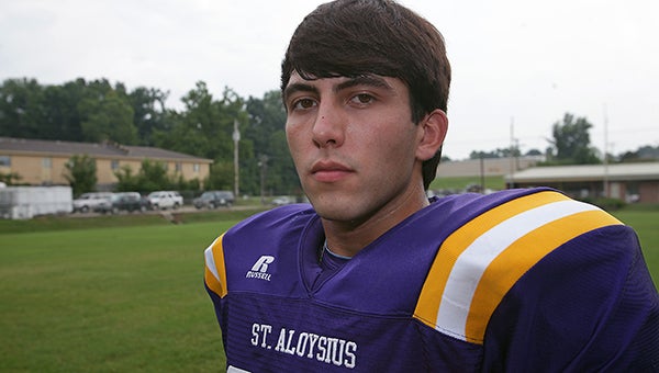 St. Aloysius senior Casey Landers, who led the team in tackles at middle linebacker last season, will also play running back this year. (Justin Sellers/The Vicksburg Post)