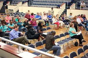 More than 70 parents attended a meeting Thursday night held by the U.S. Department of Education's Office for Civil Rights to conduct a survey among parents in the Vicksburg Warren School District. (Justin Sellers/The Vicksburg Post)