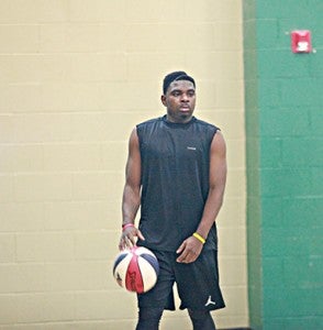 Dino Harris takes practice shots before playing in a game in June at the ABA’s River City Summer League at Jackson Street Community Center. The league will resume with player workouts and scrimmage games tonight and Friday, and will continue every other week through August. (Alex Swatson/The Vicksburg Post)