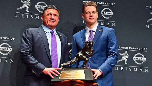 LSU quarterback Joe Burrow wins the Heisman Trophy