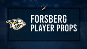 Filip Forsberg Player Prop Bets for the Predators vs. Kraken Game - October 15