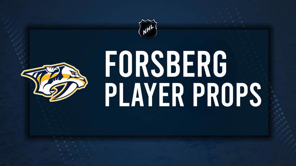 Filip Forsberg Player Prop Bets for the Predators vs. Red Wings Game - October 12