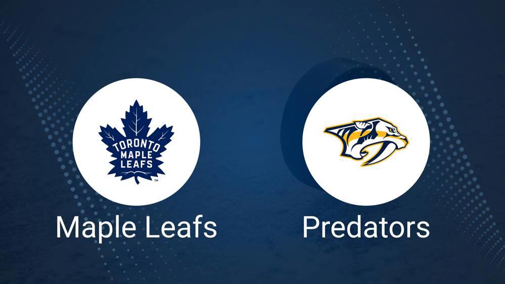 Where to Watch Toronto Maple Leafs vs. Nashville Predators on TV or Streaming Live - December 4