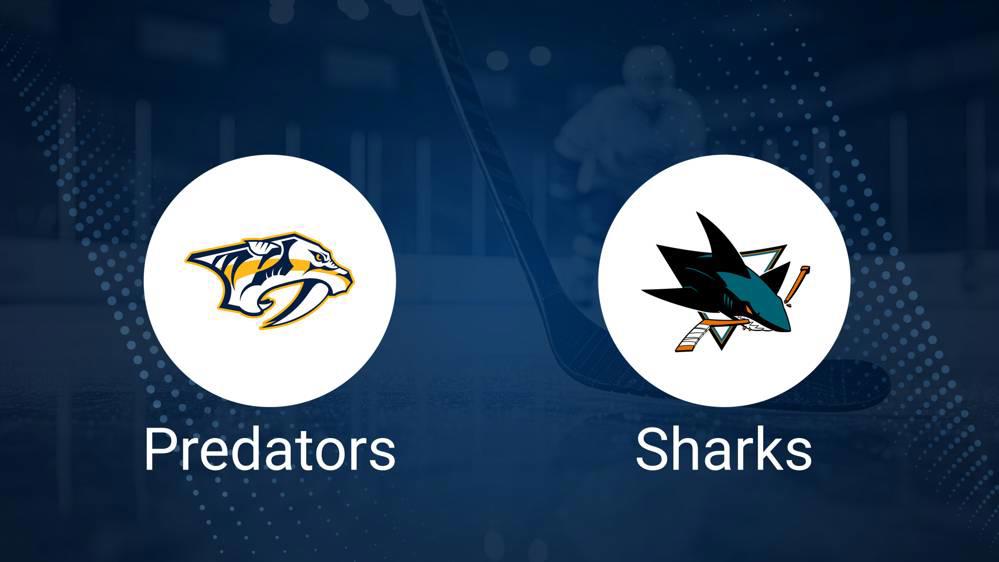 Where to Watch Nashville Predators vs. San Jose Sharks on TV or Streaming Live - January 23